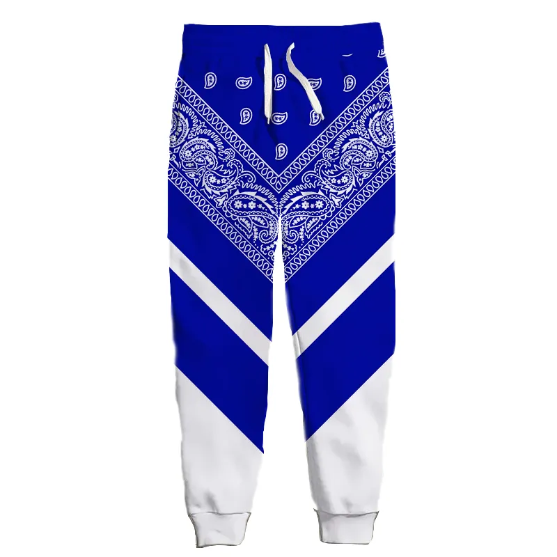New Fashion 3D Printed National Wind Pattern Jogger Sweatpants Women Men Full Length Hip-hop Trousers Pants Bandana Red Paisley 003