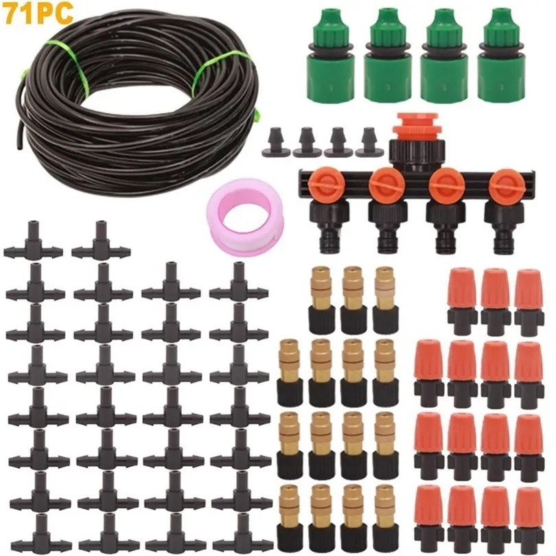 99FT30m DIY Micro Irrigation Goutte À Goutte Kits D'arrosage Système Automatique Usine Auto Arrosage Jardin Tuyau Kits T200530