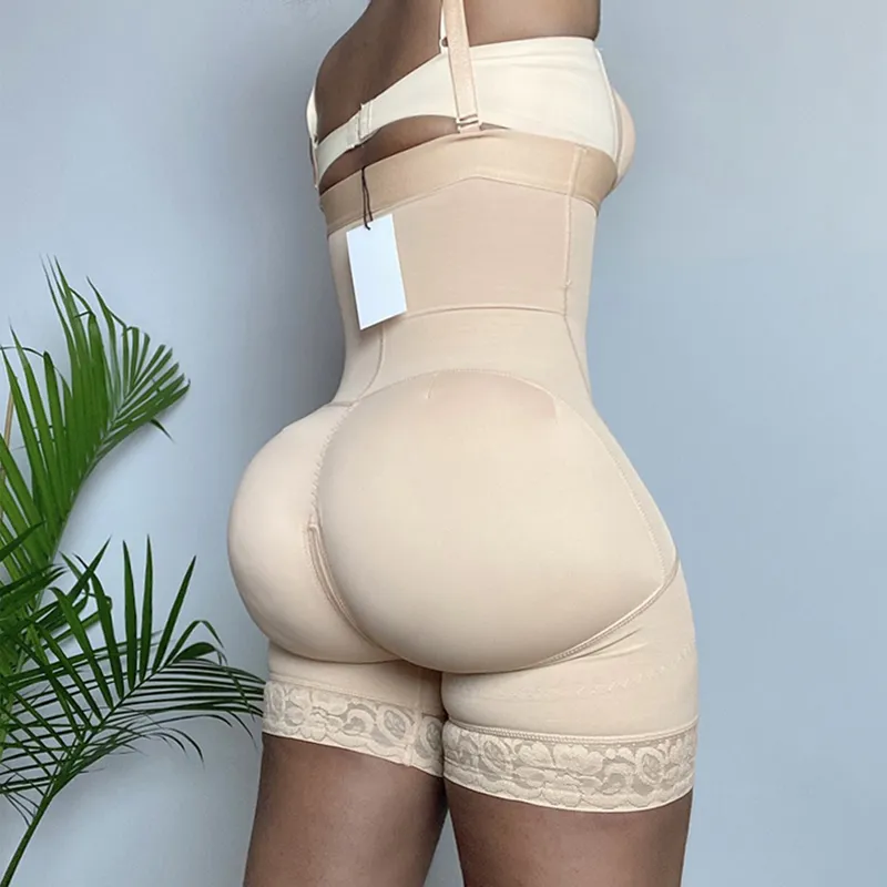 Womens High Compression Body Plus Size Corset Shapewear With Zipper  Control, Fake Ass Butt Lifter, And Faja BBL Post Op Surgery Booties 220719  From Piao03, $25.98