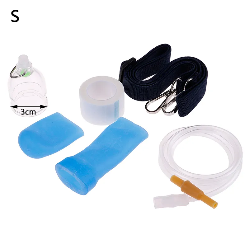 6pcs/set Man Enhancement Pump Male Penis Extender Enlarger Enhancer System Stretcher Kit Enlargement