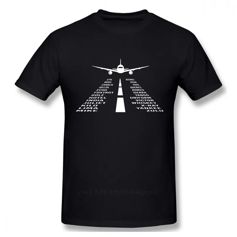 Yenilik Uçak Fonetik Alfabe Pilot Hediye Tişört Moda Sokak Giyim Tişört Organik Pamuk Camiseta 220504