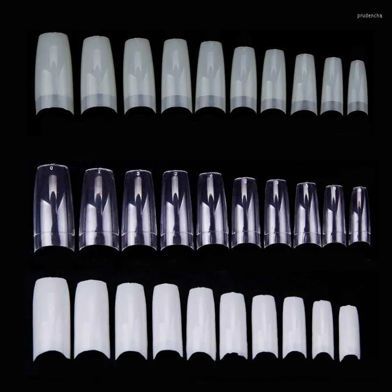 False Nails 500 st/väska Ultra Flexibla falska tips för förlängning Långt tryck på Art Manicure Tools Prud22