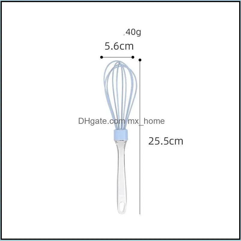 10 inch manual silicone egg beater kitchen tools handheld kitchen mixer transparent handle household baking accessories
