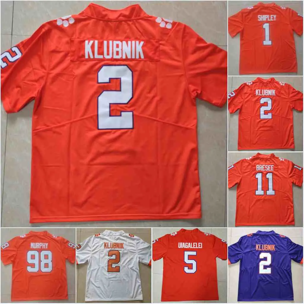 #1 Will Shipley #2 Cade Klubnik #11 Peter Woods #16 Trevor Lawrence #4 Deshaun Watson Isaiah Simmons Jerseys Jerseys