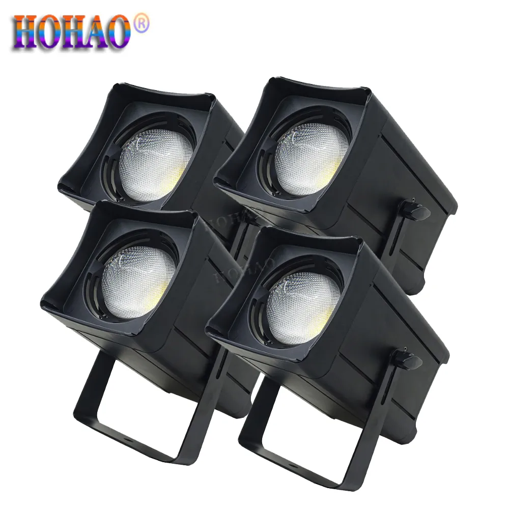 4x 2021 Новый 4in1 RGBW Square COB PAGLE LIGHT Положительные белые / теплые белые пломбы для свадебной пленки и телевизионной аудитории освещения