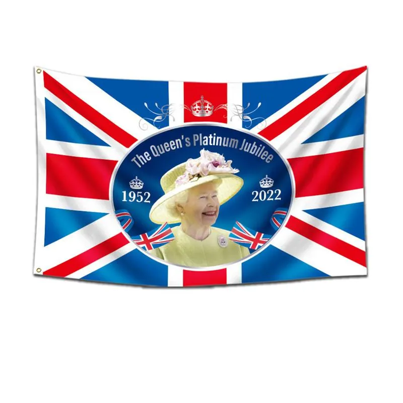 Queen Elizabeth II Platinums Jubilee Flag 2022 Union Jack Flags The Queens 70th Anniversary British Souvenir