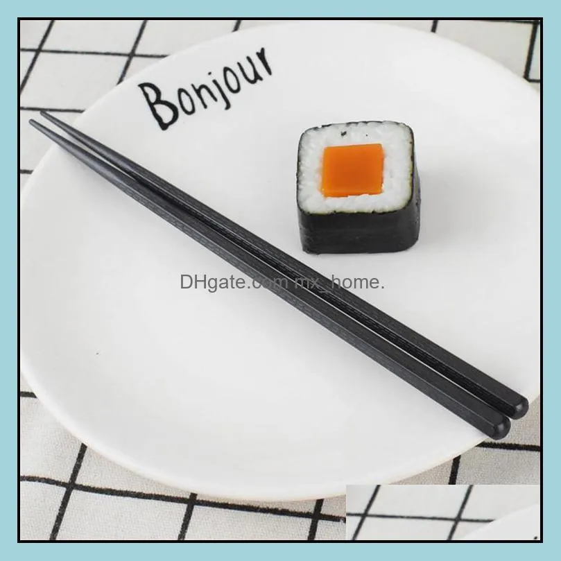 Black Chopstick Restaurant Durable Japanese Chopstick Sushi Low Price Black Alloy Chopstick Chinese Food Bulk Sale