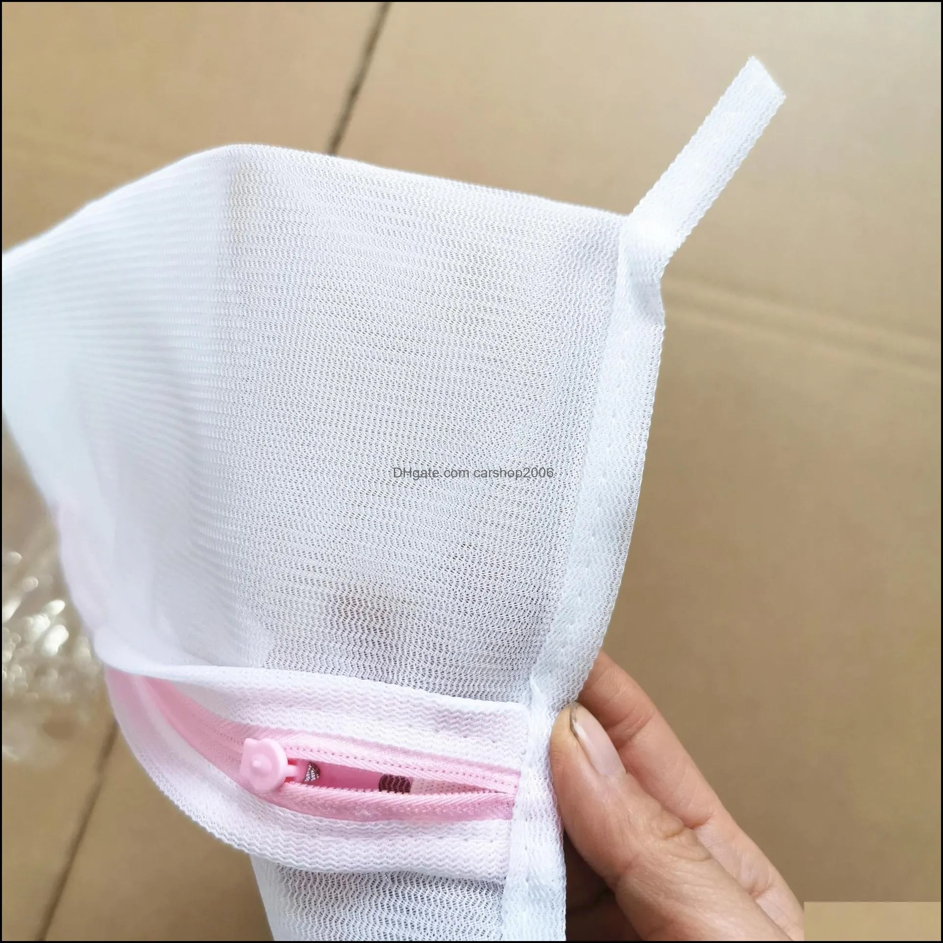 3 size zippered mesh laundry wash bags foldable delicates lingerie bra socks underwear washing machine clothes protection net