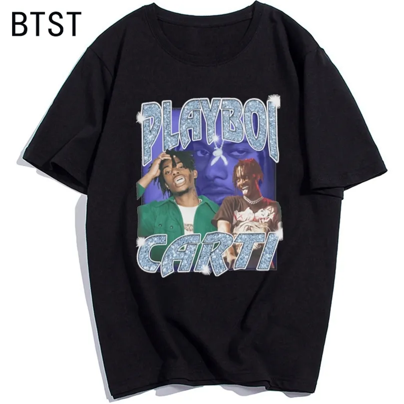 Rapper Playboi Carti Graphic Fashion Printed TShirt Men Shirt Female Tee Shirt Hip Hop Tops Oversize Tees Gothic Style 90S 220608