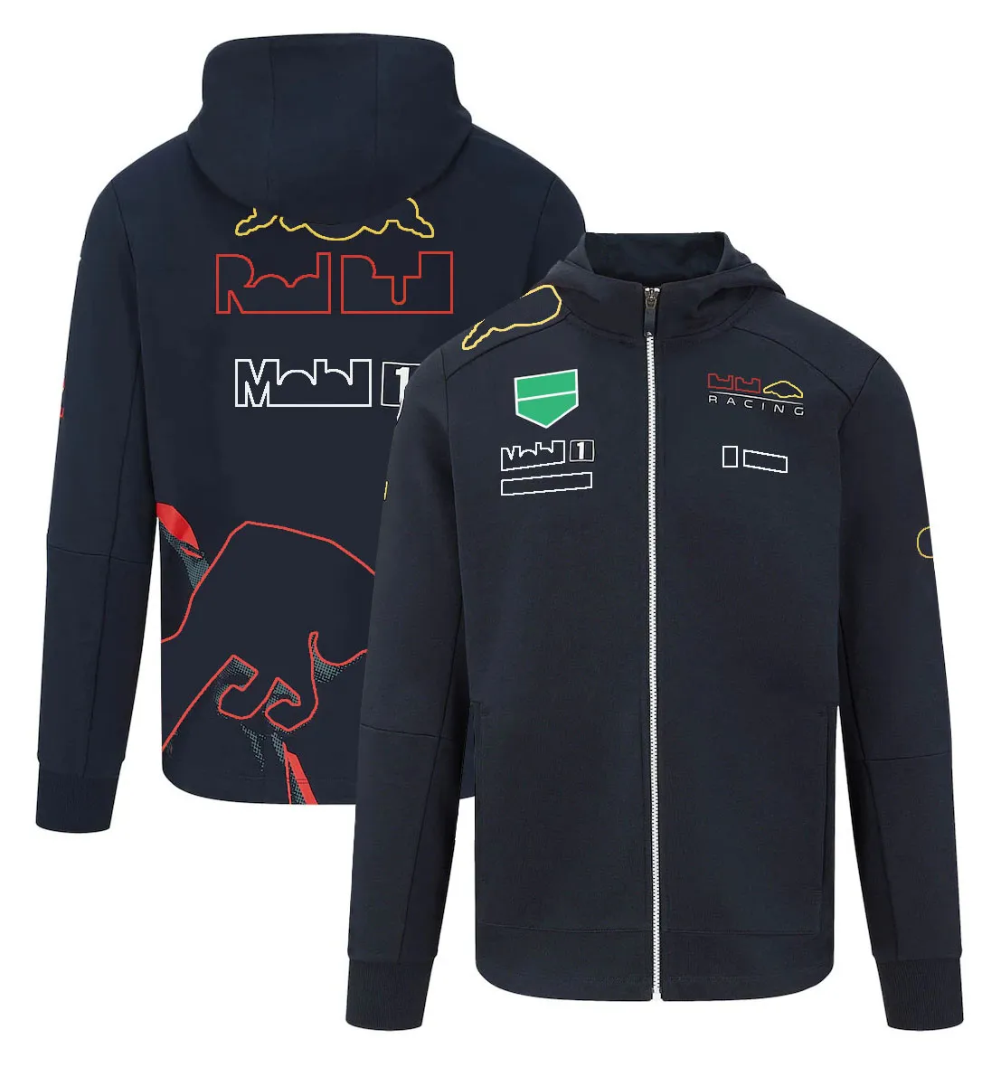 F1 Team Sweaters Formula One Racing Fans Mens Thin Fleece Windproof ...