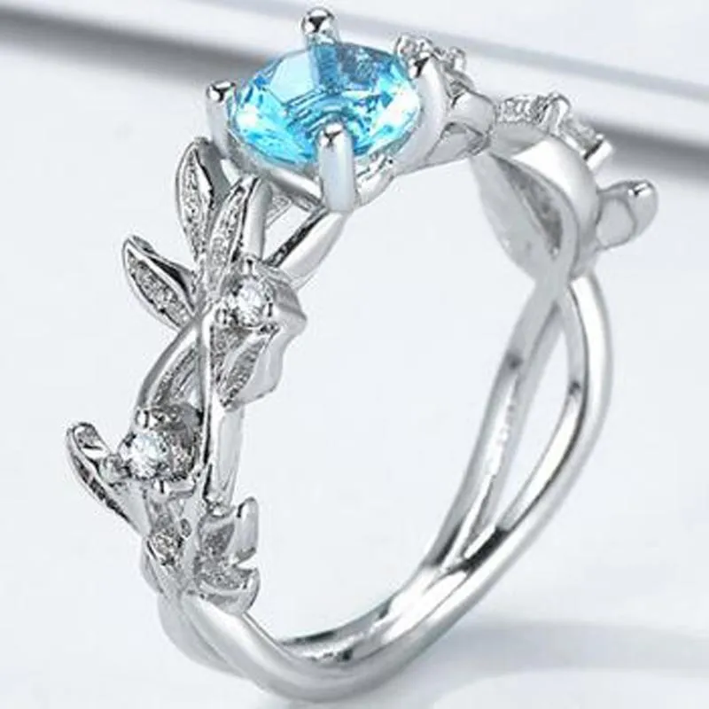 Wedding Rings Vintage Rose Gold Filled Ladies Fashion Jewelry Luxury White Zircon Engagement RingsWedding