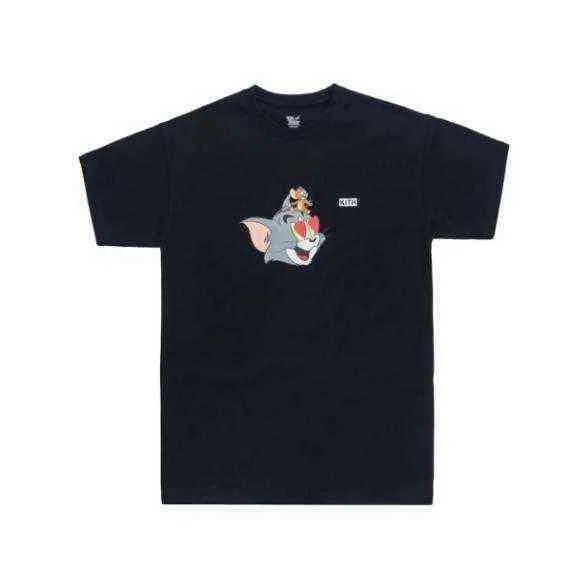Kith Tom ve Jerry Tee Adam Kadınlar Günlük Tişört Kısa Kollu Susam Sokağı L Moda Giysileri S dış giyim Üstleri Kaliteli Tişörtler Erkekler 5