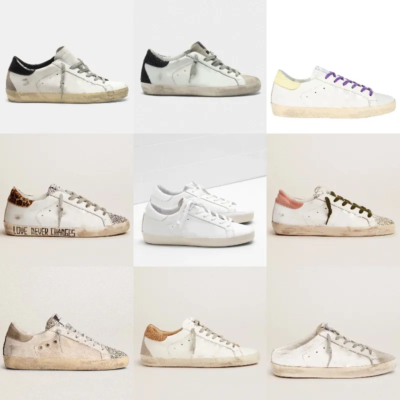 Deluxe Merk Schoenen Vrouwen Sneakers Casual Schoenen Superstar Roze Goud Pailletten Klassieke Witte Do-Oude Vuile Superster Man Schoen