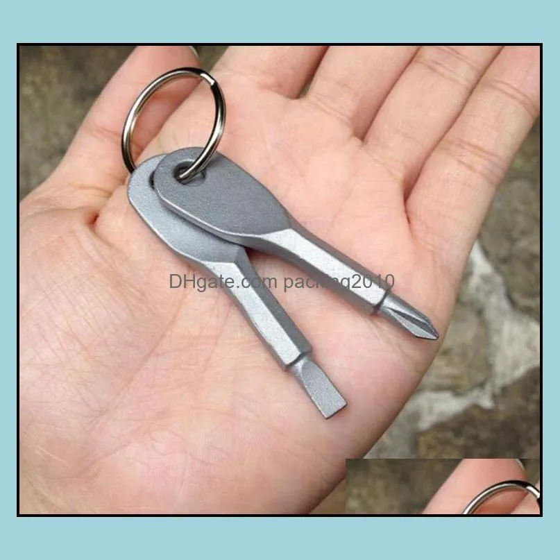 Outdoor Tool Keychain Screwdrivers Multi-purpose Outdoor Tool Keychain Screwdriver Mini Screwdriver Set Key Ring With Slotted XHCFYZ10