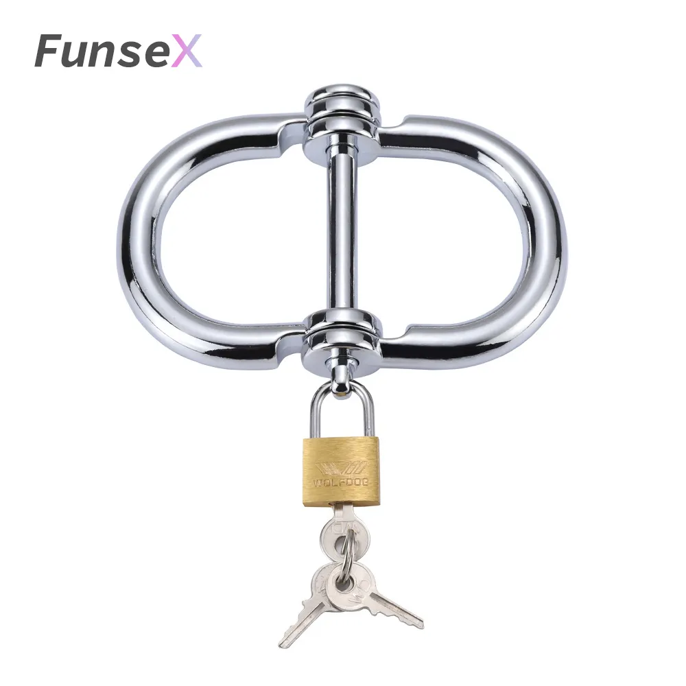 Manette in metallo in acciaio inossidabile BDSM Gioco per adulti Forniture per lezioni di bondage legate Partner tra accessori esotici giocattolo sexy