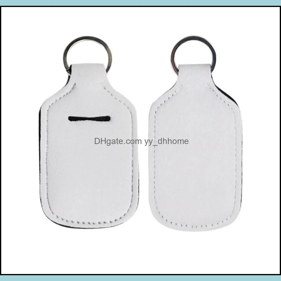 Party Favor Event Supplies Festive Home Garden 30 ml Hand Sanitizer Bottle Holder Keychain Neoprene Liquid S Dhtyd