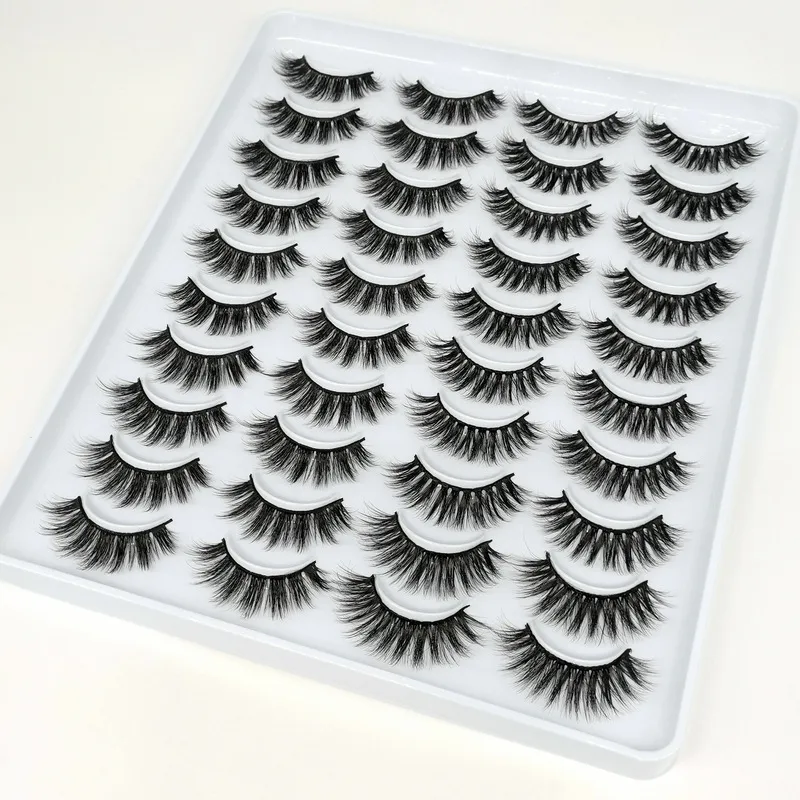 3D Mink Valse Wimpers Dikke Vrouwen Makeup Valse wimpers Handgemaakte Natuurlijke Extension Soft lash 20 pairs in een doos