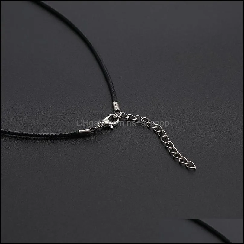 Unique Design Splice Gossip Tai Chi Yin Yang Necklaces For Women Leather Rope Pendant Black White Friendship Couple Christmas Valentine