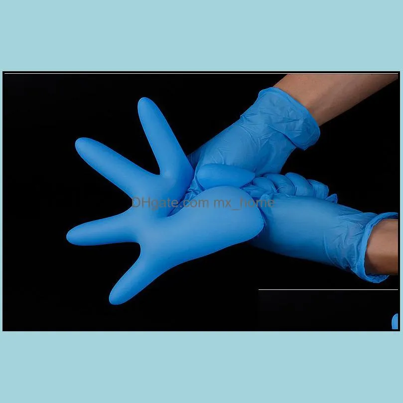 rubber cleaning gloves powder free nitrile latex gloves disposable antiskid exam convenient dispenser nitrile glove 1lot100piece