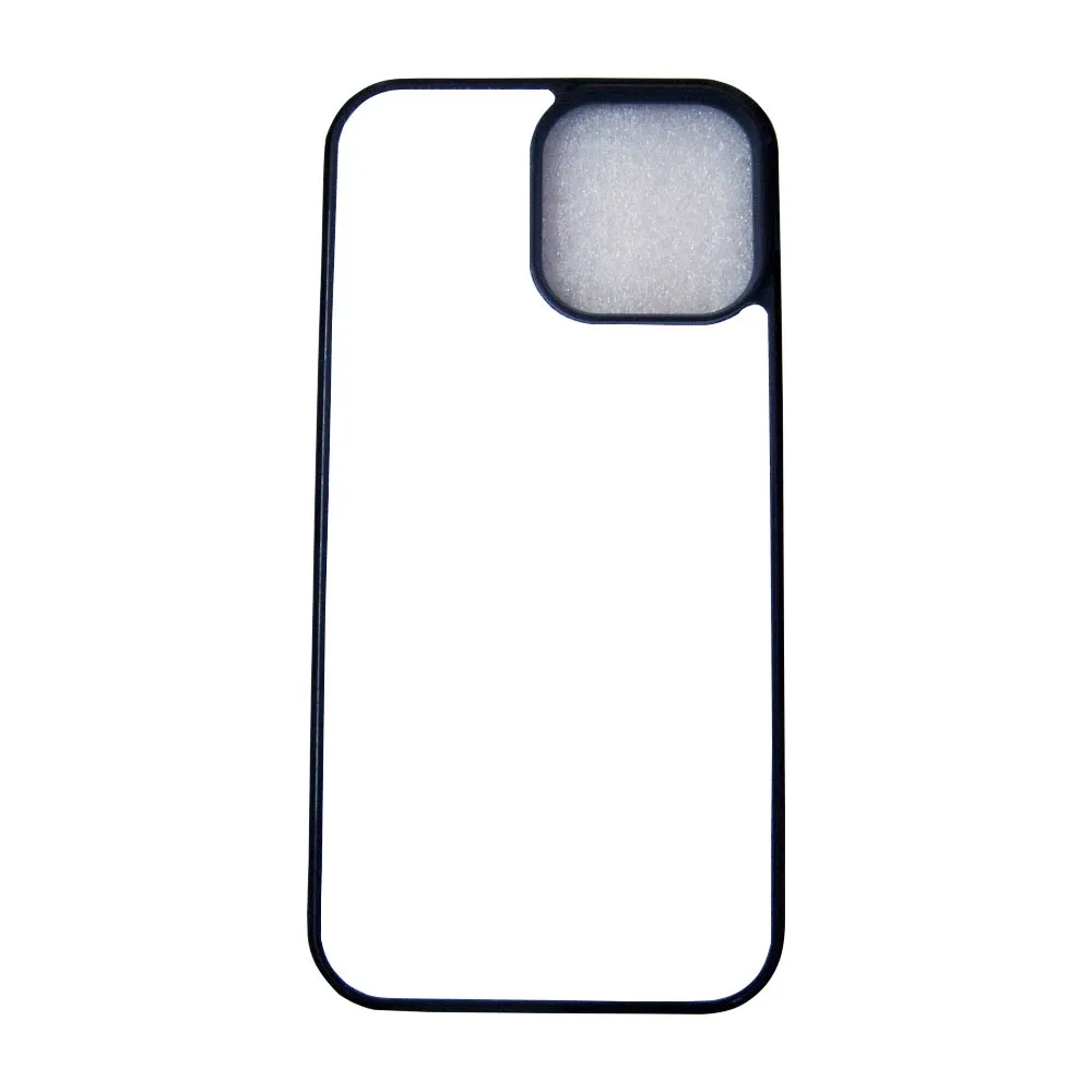TPU PC Blank 2D Case di sublimazione Case di telefono di plastica rigida di calore fai -da -te iPhone 14 13 12 11 Pro xr xs max 7 8 pi￹ con inserti in alluminio