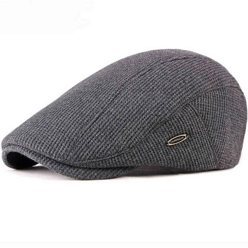 HT2646 BERET CAP جديدة في فصل الشتاء قبعة الشتاء القبعة للرجال نساء قابلة للتعديل IVY Newsboy CAP عالية الجودة عالية القبعة الصلبة berets J220722