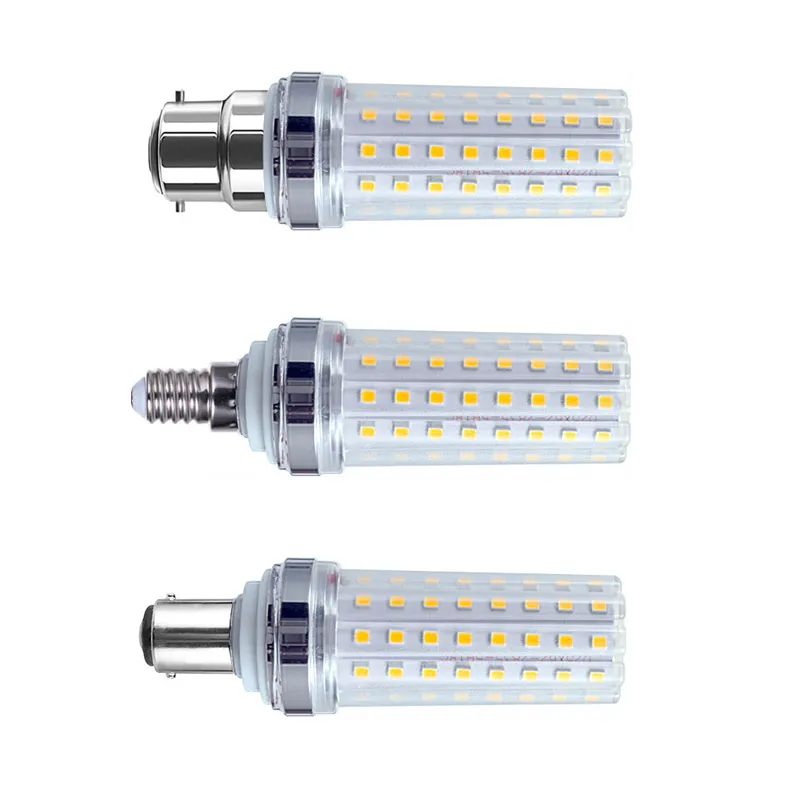 Driekleurige dimmable LED MUIFA maïs lampen licht SMD2835 E27 B22 E14 LED-lamp 12W 16W 20W 24W 85-265V 360 hoek SMD LED's lamp Crestech