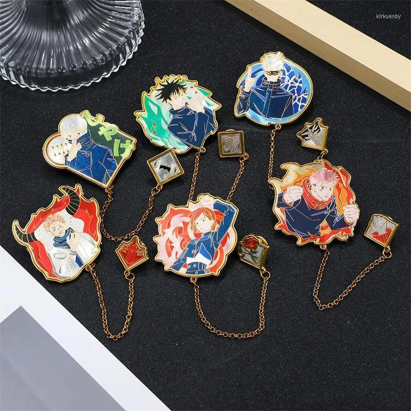 ピンブローチコレクションアニメ柔術カイゼンブローチバッジコスプレイタドリYuji Gojo Satoru Pin Prope Jewelry Lapel Decoration Gifts Kirk22