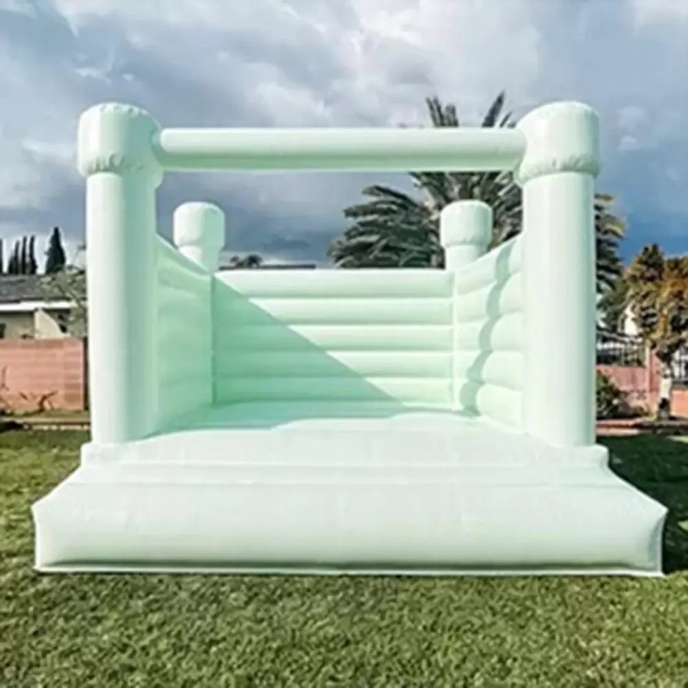 Wholesale Blue Inflatable Bounce House Combo For Weddings White Bouncy