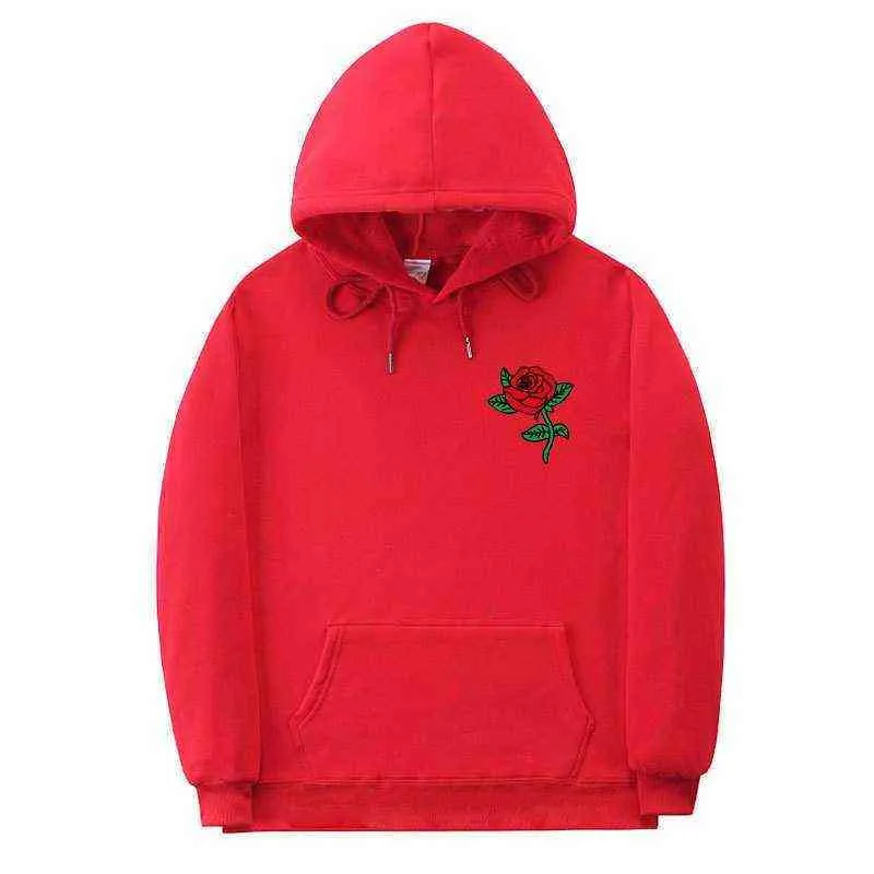 Hip Hop Hoodies Sweatshirt Fashion Rose Flower Print Winter Hoody Streetwear Casual Pullover Male Female Sudaderas Quality Tops (3)