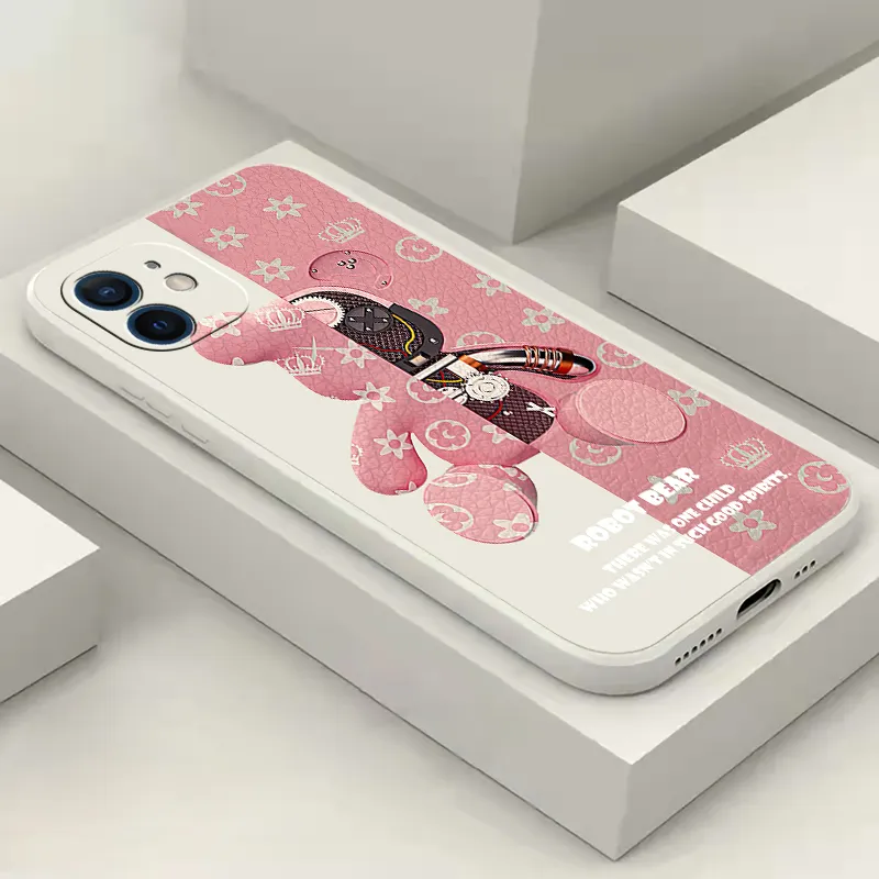 Fashion Luxury Ultra Cool Bear Phone Case pour iPhone 11 12 Pro Max Mini 13 Pro Max 6 6s 7 8 Plus XS XS Max XR SE 2020 TPU Funda