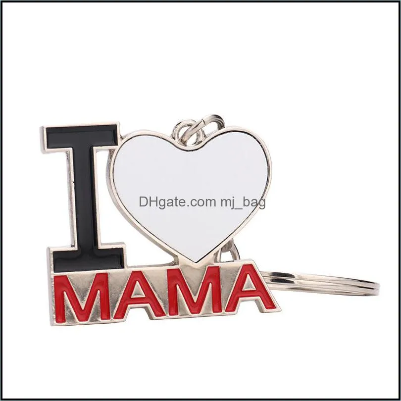 party favor sublimation keychain love mom mother`s day bag european and american ornaments ilovemama