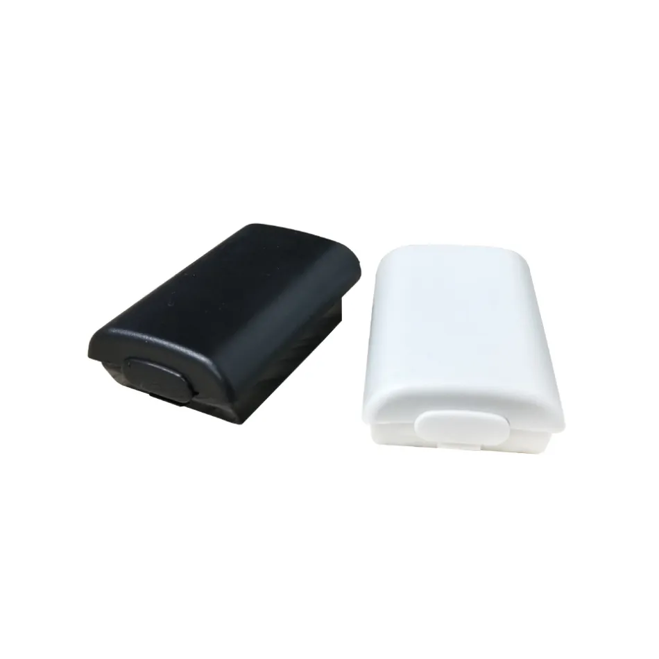 Batterifläck dörr svart vit färg bakre fodral skalpaket för xbox 360 trådlös styrenhet