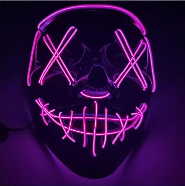 Halloween Mask LED Light Up Funny Masks The Purge Election Year Great Festival Cosplay Costume Supplies Party Mask