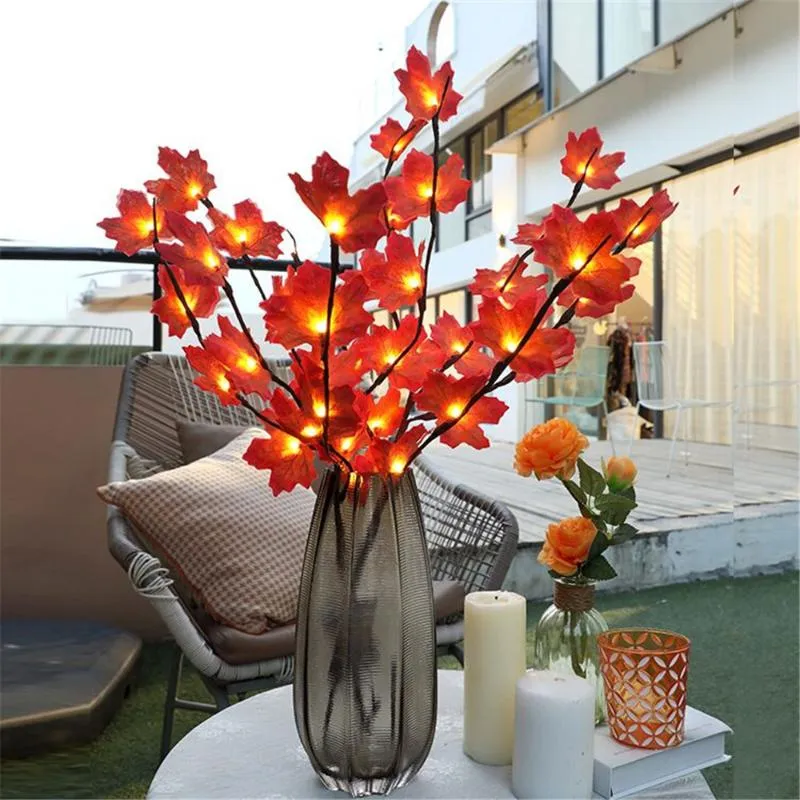 Branches lumineuses à cordes 73cm, 20 LED, décoration de Thanksgiving, Branches éclairées, Table pour