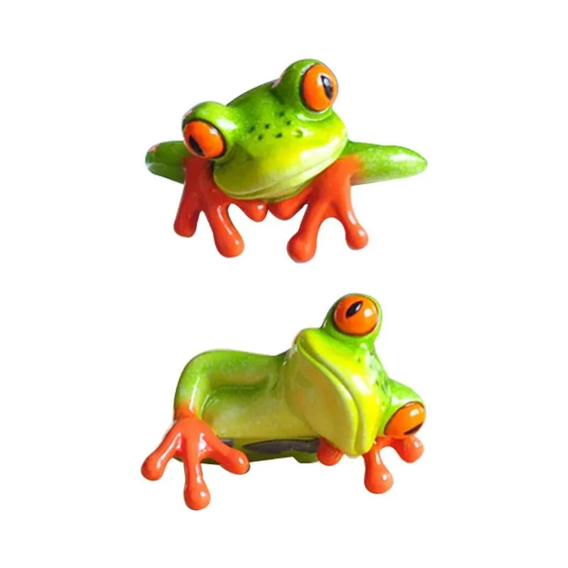 Interior Decorations Creative Car Decoration Green Frog Ornaments Dashboard Toys Windowsill Desk Office Supplies Boys Birthday GiftInterior