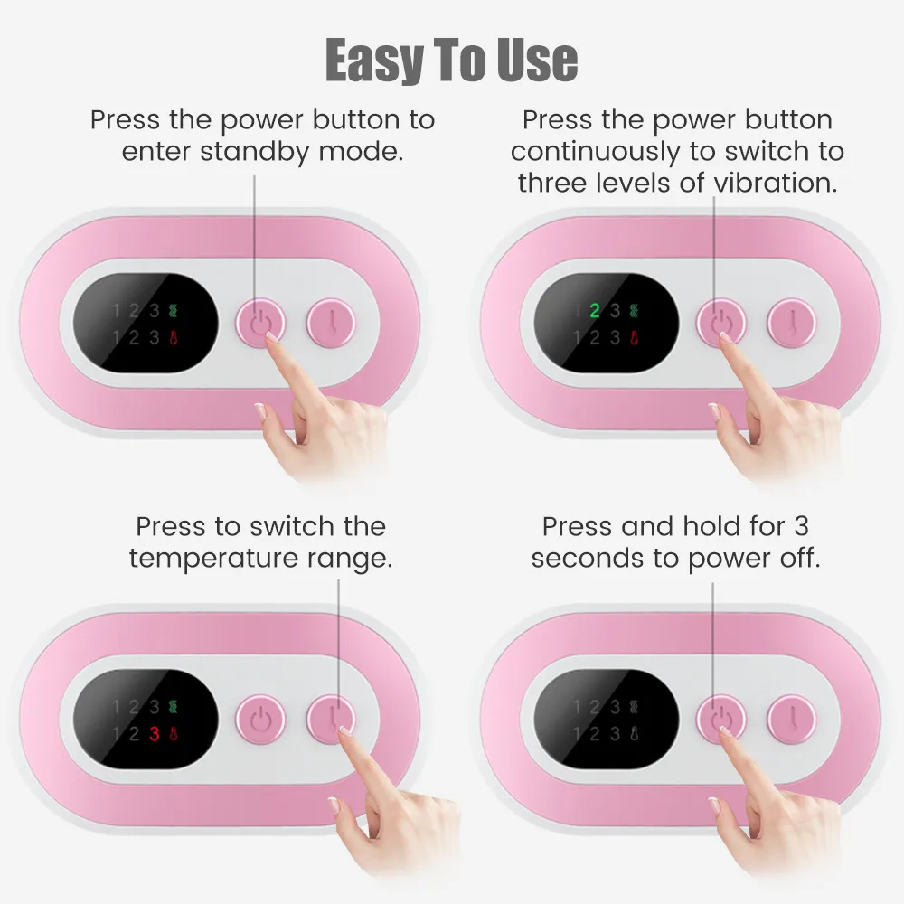 Abdomen Electric Massager Heating Pad Uterus Belly Warmer Period Cramp