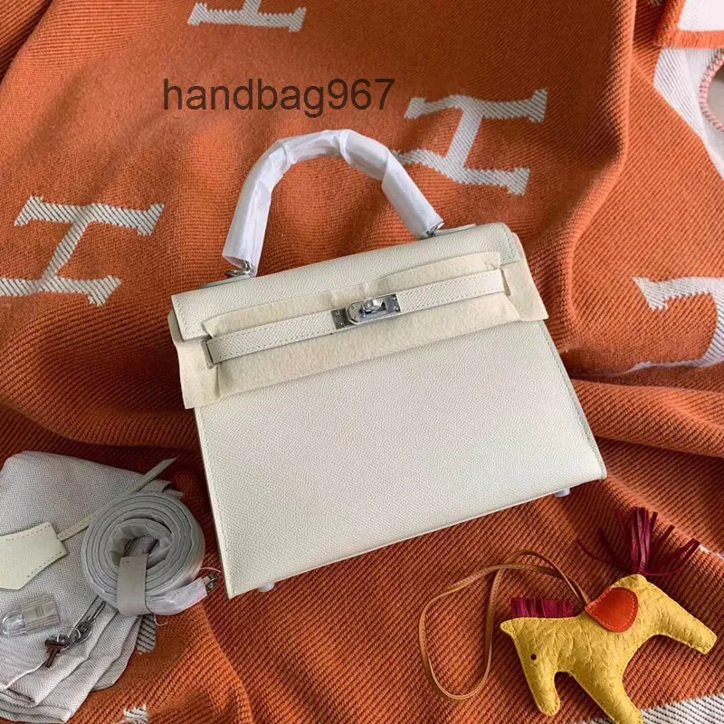 Women 2023 Hermee Designer Bags Kellies Handbags Leather Women's Palm Print Buckle One Counter Handbag 4 W60V