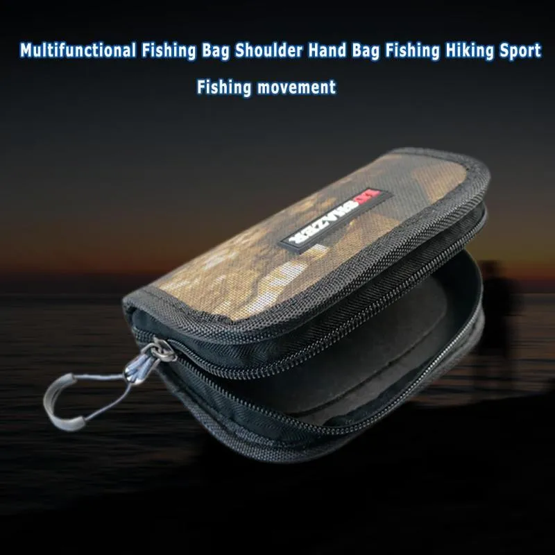 Sacs d'accessoires de pêche en Nylon, sac de rangement de matériel pour leurres, appâts, sac de taille, étanche, résistant à la pression, pour la pêche à la carpe