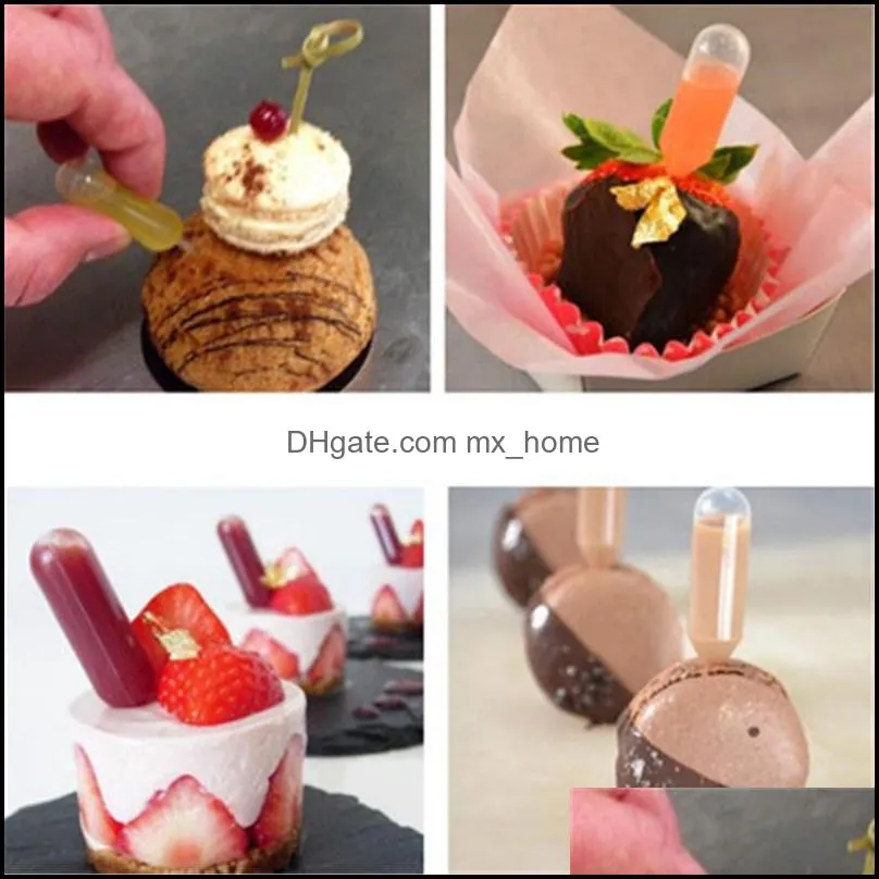 4ML Plastic Squeeze pipette pipette dropper disposable straw cup cake ice cream cream Kitchen Accessories Home Decor
