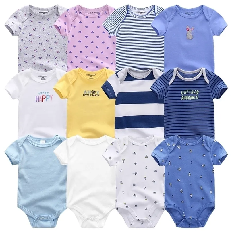 Unie born Pagliaccetti Abbigliamento 7PcsLot Tute infantili 100% Cotone Bambini Roupa De GirlsBoys Vestiti per bambini 220602