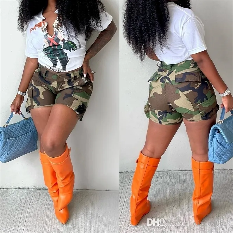 Women's camouflage cargo shorts hotsell