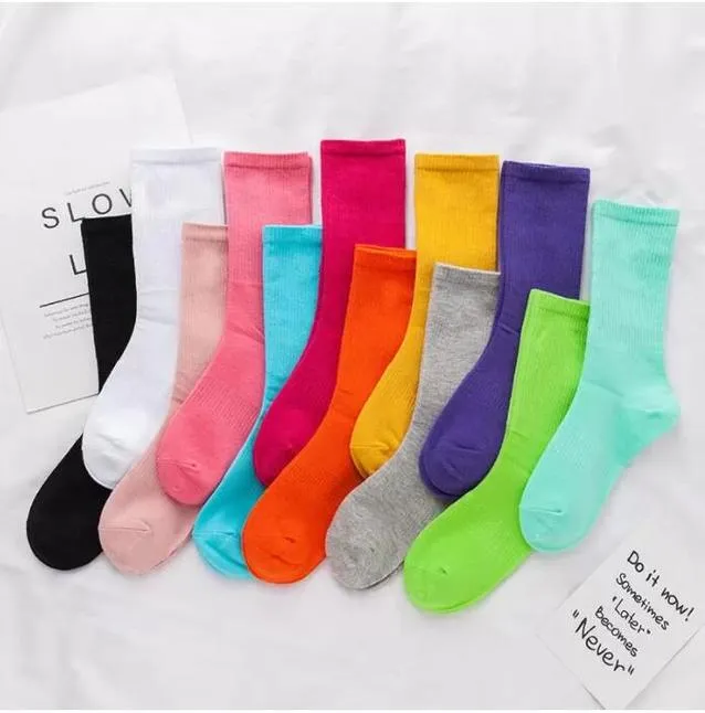 DHL 24H Stocking Women Men 12 Colors Stockings Knee High Socks Fashion Socks Sports Football Cheerleaders Long Socks Cotton Multi Colors F0415