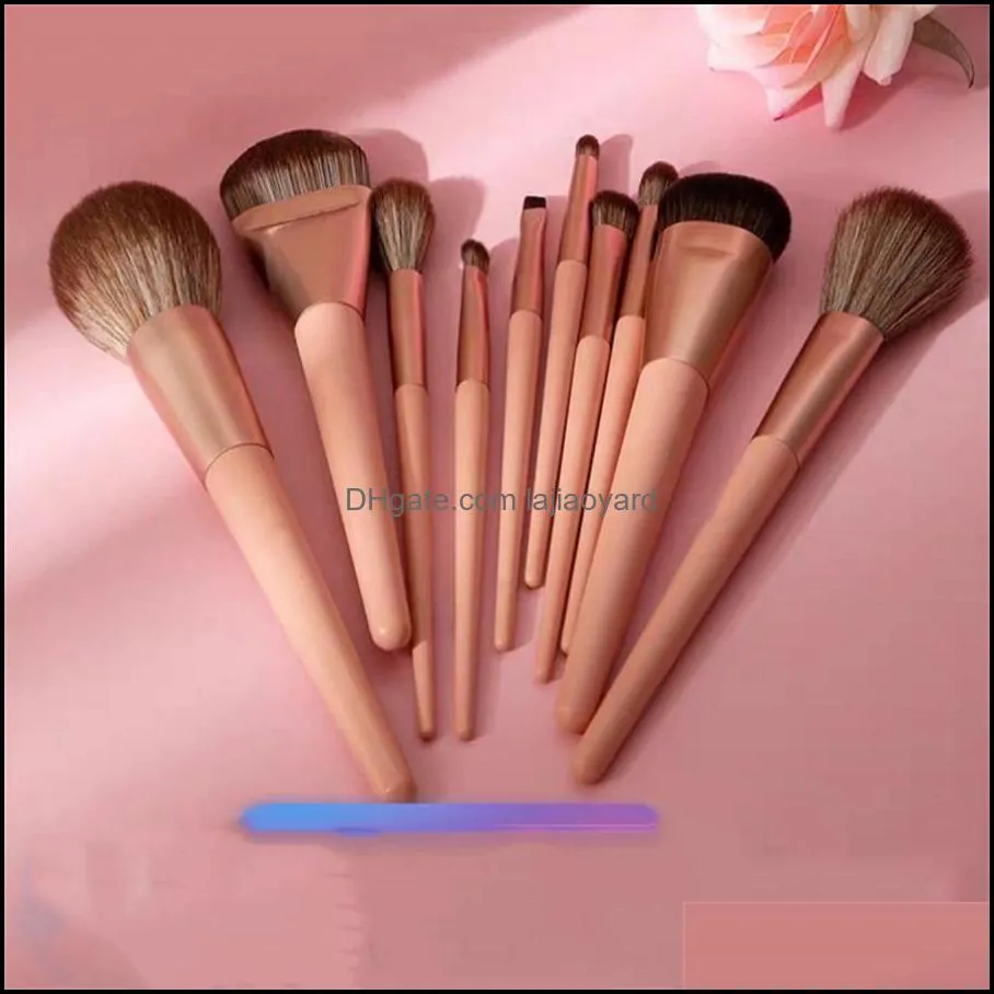 Other Hand Tools Super Soft 10 Makeup Brush Set Girl Heart Highlight Brush Loose Powder Factory Wholesale