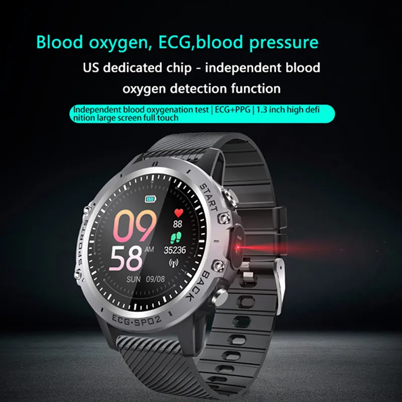 2022 ECG ppg Bracelets intelligents Bluetooth Fitness Tracker Pression artérielle Moniteur de fréquence cardiaque spo2 Rappel d'appel Message Push Montre intelligente