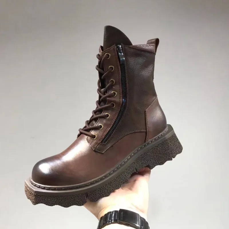 Bottes militaires hommes chaussures de sécurité respirantes pour hommes en cuir véritable botte de randonnée chaussures de travail