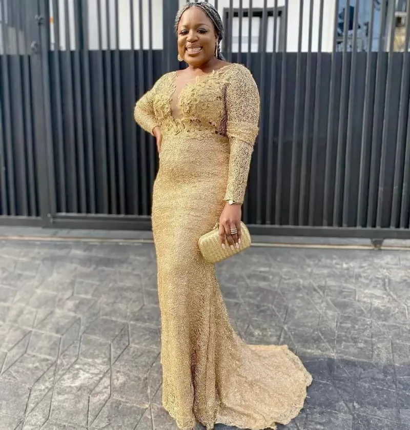 Long sleeve plus size dresses formal outlet