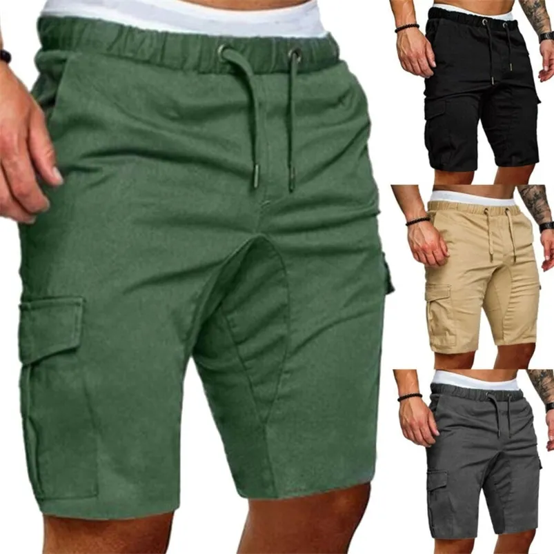 Brand shorts de verão masculino elástico trunk de ginástica trabalho casual respirável ginásio masculina roupas 220615