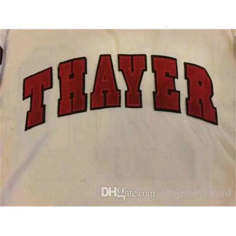 #20 Jeremy Roenick Thayer Academy High School Jersey 100% Stitched Embroidery s Hockey Jerseys White 