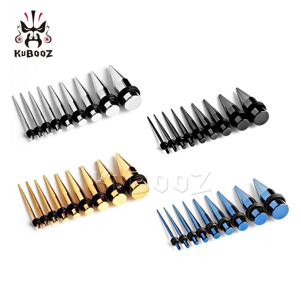 Stainless Steel Single Cone Ear Tunnel Fake Plug Earrings Gauges Body Jewelry For Piercings