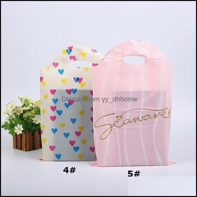 35*50 plastic gift bags thicher pvc colorful clothing shopping pouches bags packaging wholesale free ship - 0033pack